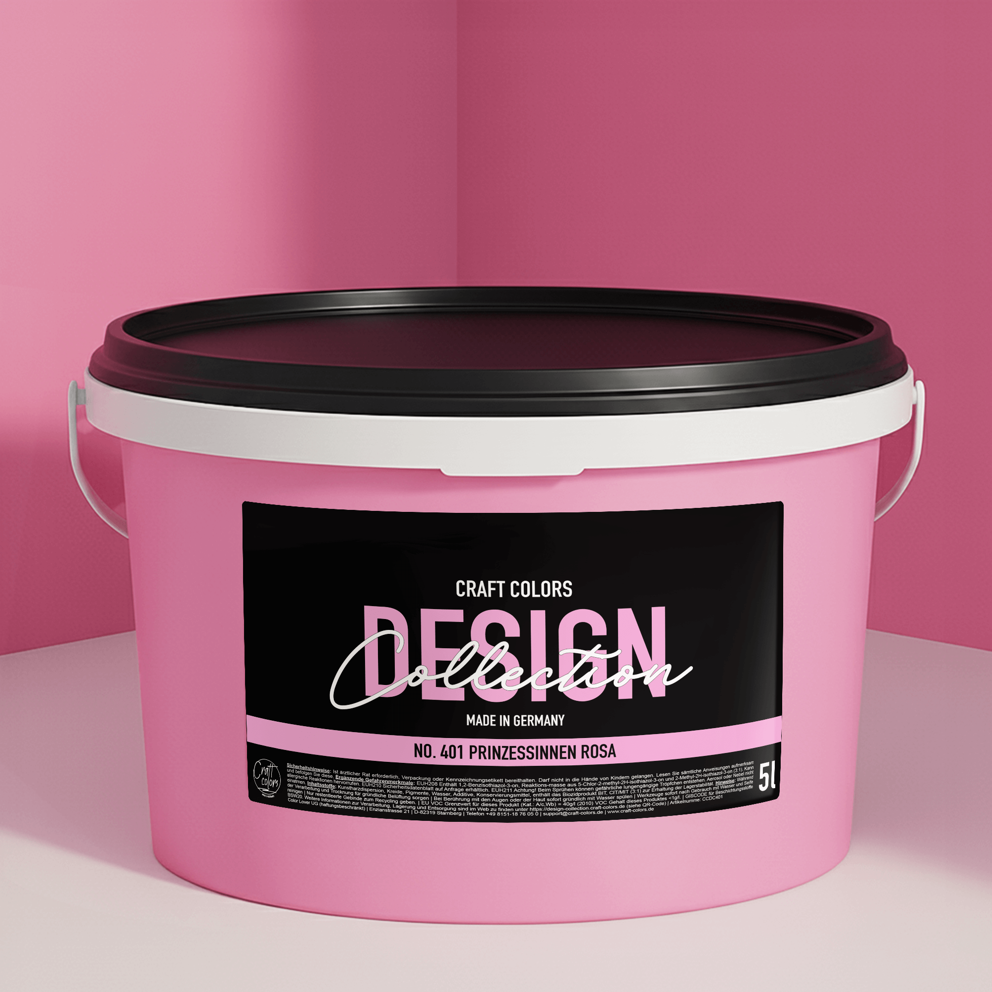 Muurverf mat babyroze prinsessenroze nr. 401 Design Collection 5L