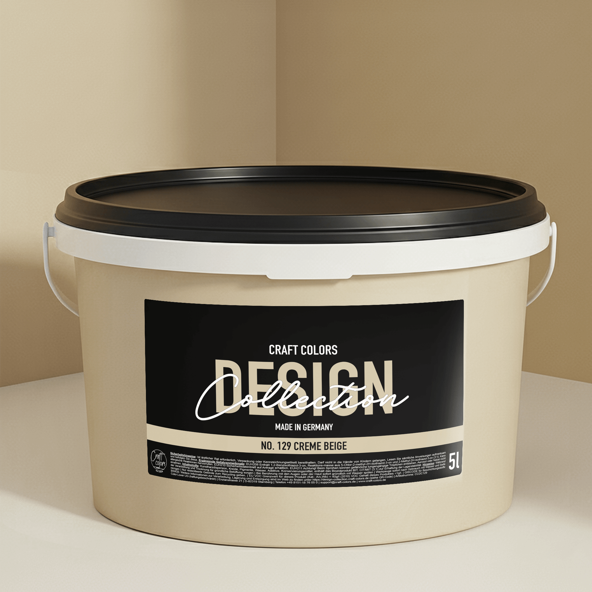 Muurverf mat beige/crème nr. 129 Design Collection 5L